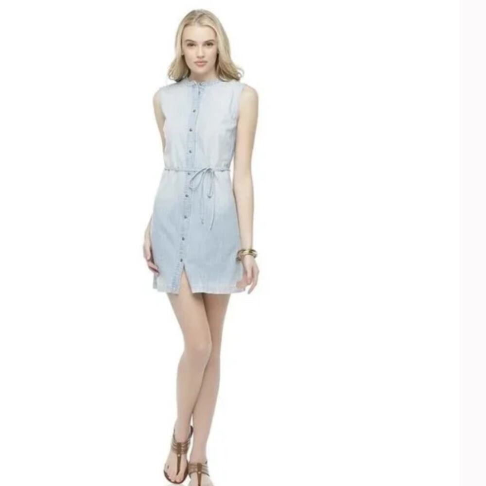 CANYON RIVER BLUES chambray Shirt dress size large light wash western